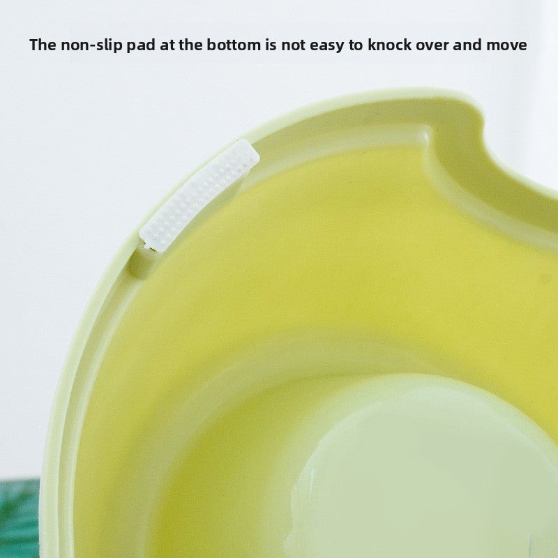 Dinette cat food and water bowl set with self-refilling water bottle