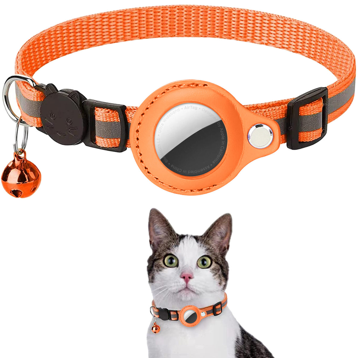 Porchlight breakaway cat collar in Orange