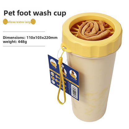 Doorwag paw cleaner cup, size XL, standard cup (no lid), Yellow