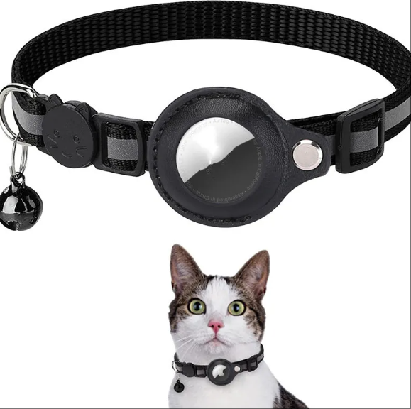 Porchlight reflective breakaway cat collar with tracker holder