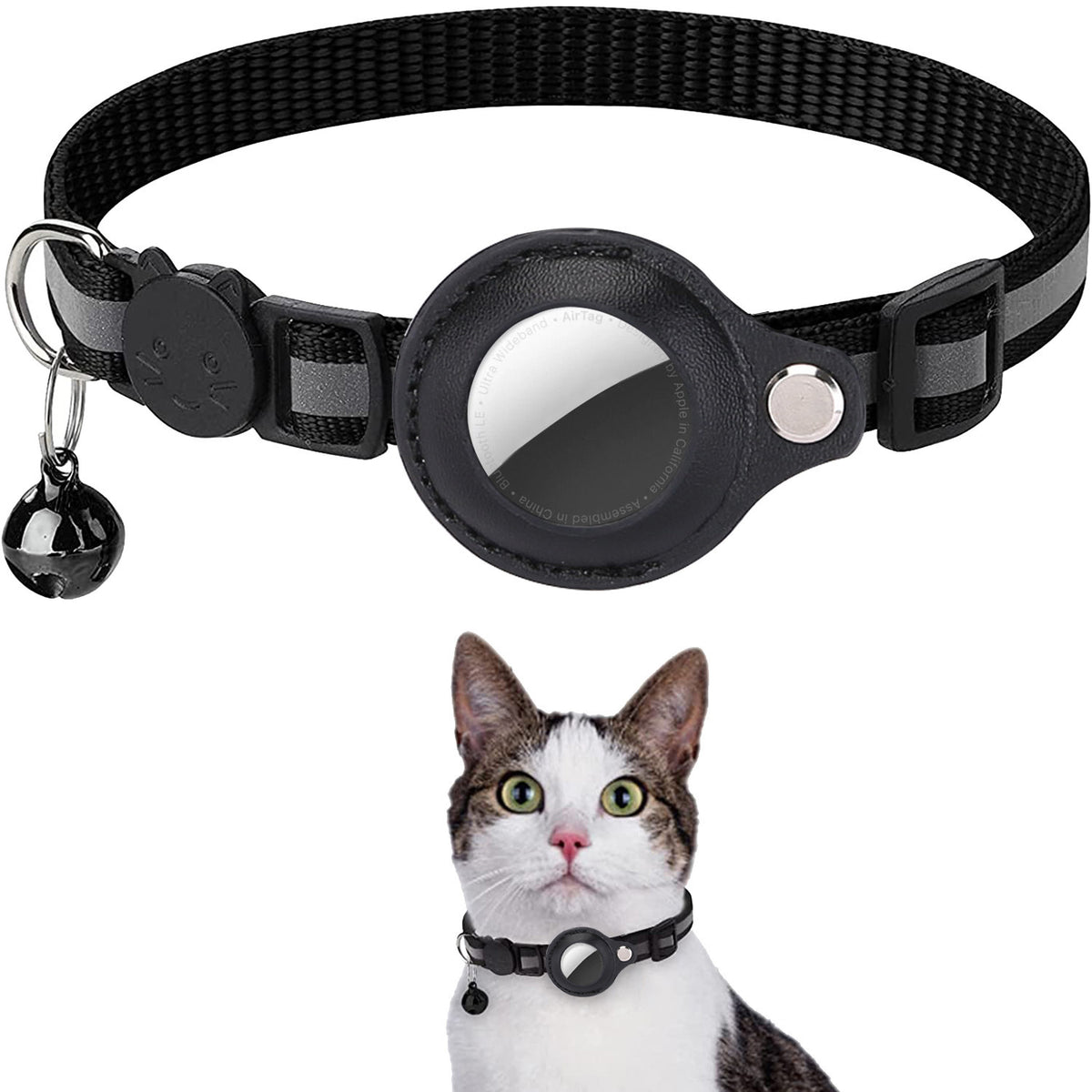 Porchlight breakaway cat collar in Black