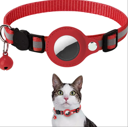 Porchlight reflective breakaway cat collar with tracker holder