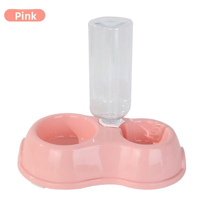 Dinette food and water bowl set in Pink