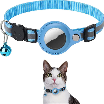 Porchlight reflective breakaway cat collar with tracker holder