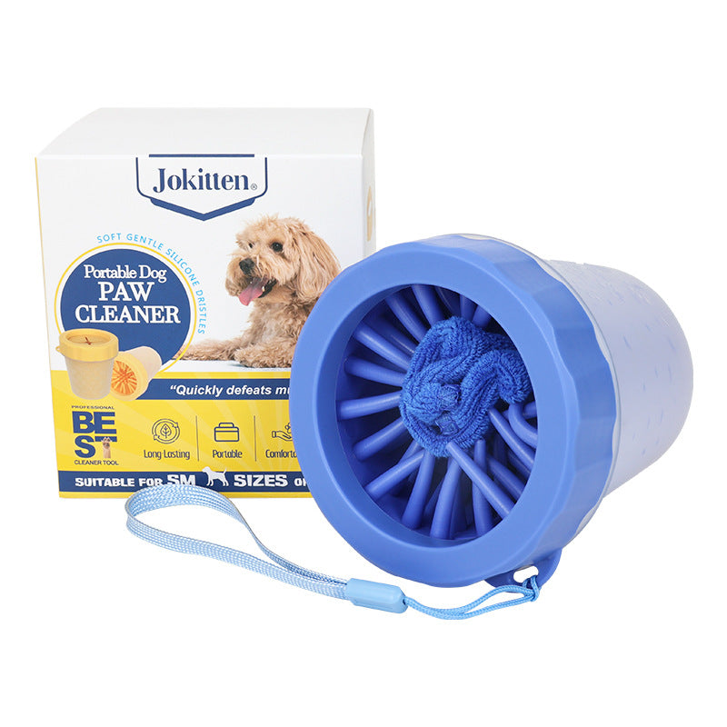 Doorwag paw cleaner cup, size S, standard cup (no lid), Blue