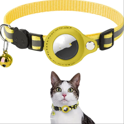 Porchlight reflective breakaway cat collar with tracker holder