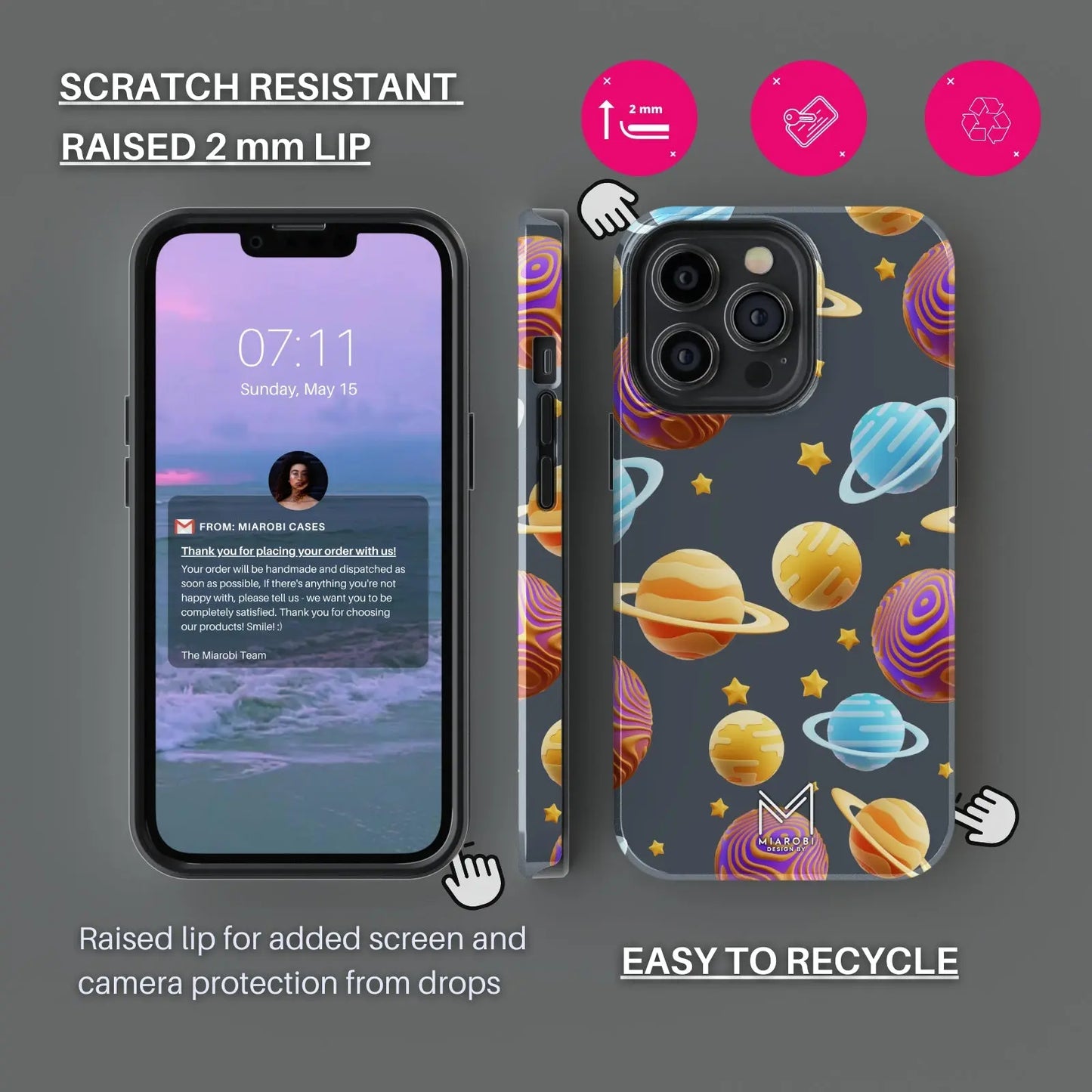 Cosmic Art Phone Case Protection Space Aesthetic Phone Case Series Gradient Mobile Cover Girl Wallet Mobile Phone Case Shockproof Protective