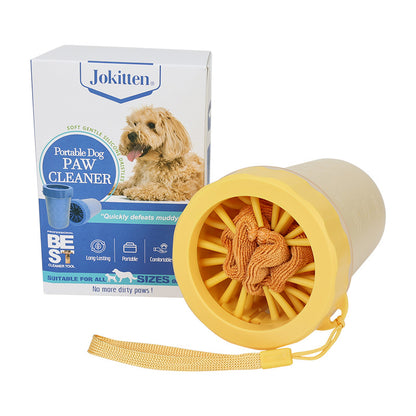 Doorwag paw cleaner cup, size L, standard cup (no lid), Yellow