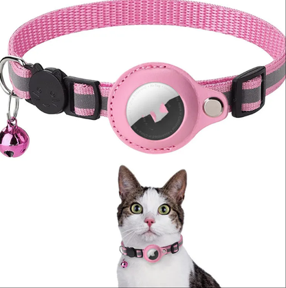 Porchlight reflective breakaway cat collar with tracker holder