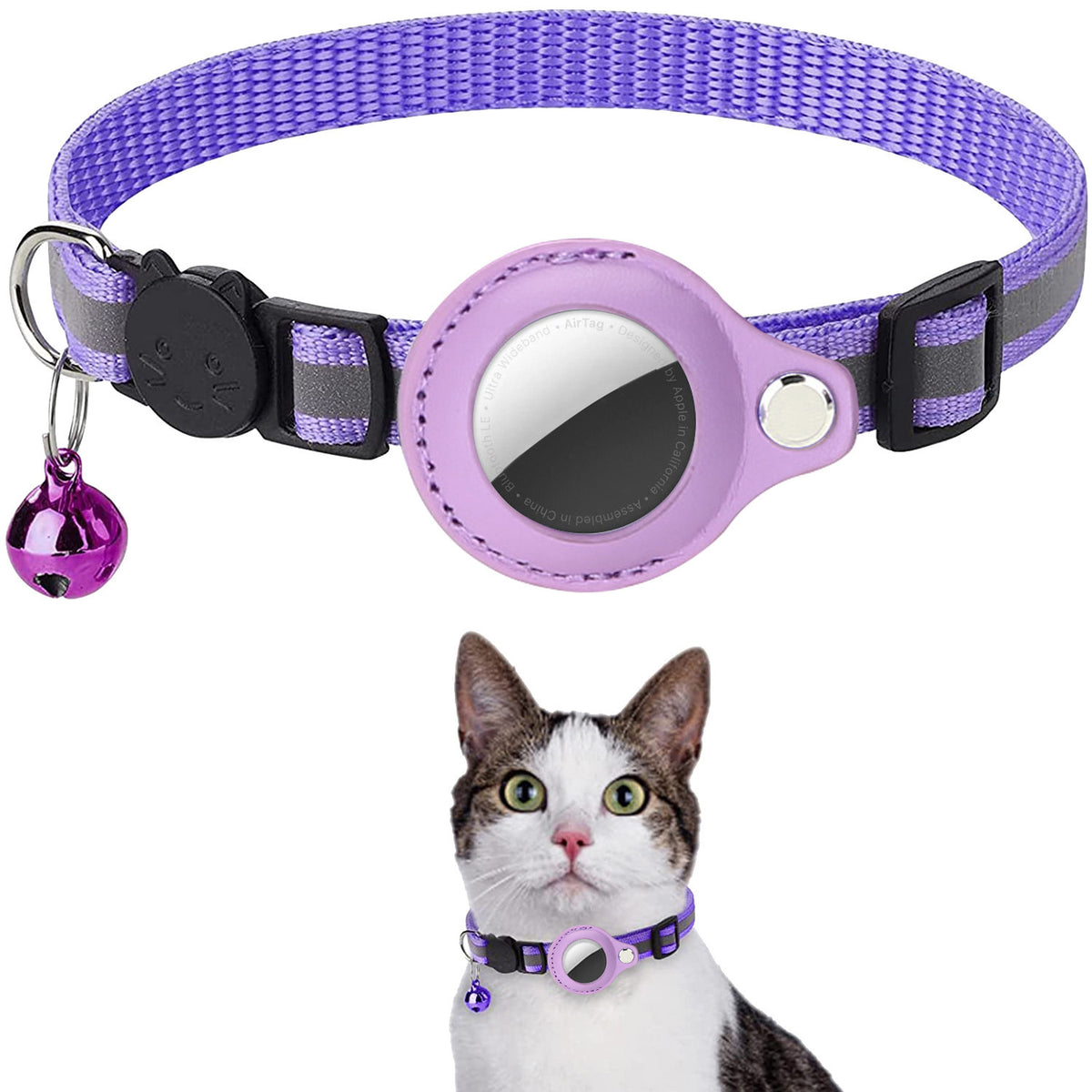 Porchlight breakaway cat collar in Purple