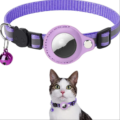 Porchlight reflective breakaway cat collar with tracker holder