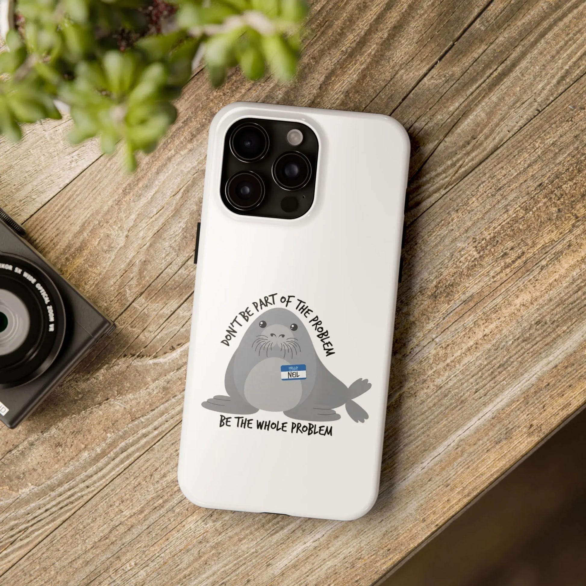 Neil the Seal Phone Case, Seal Phone Case, Cute Phone Case